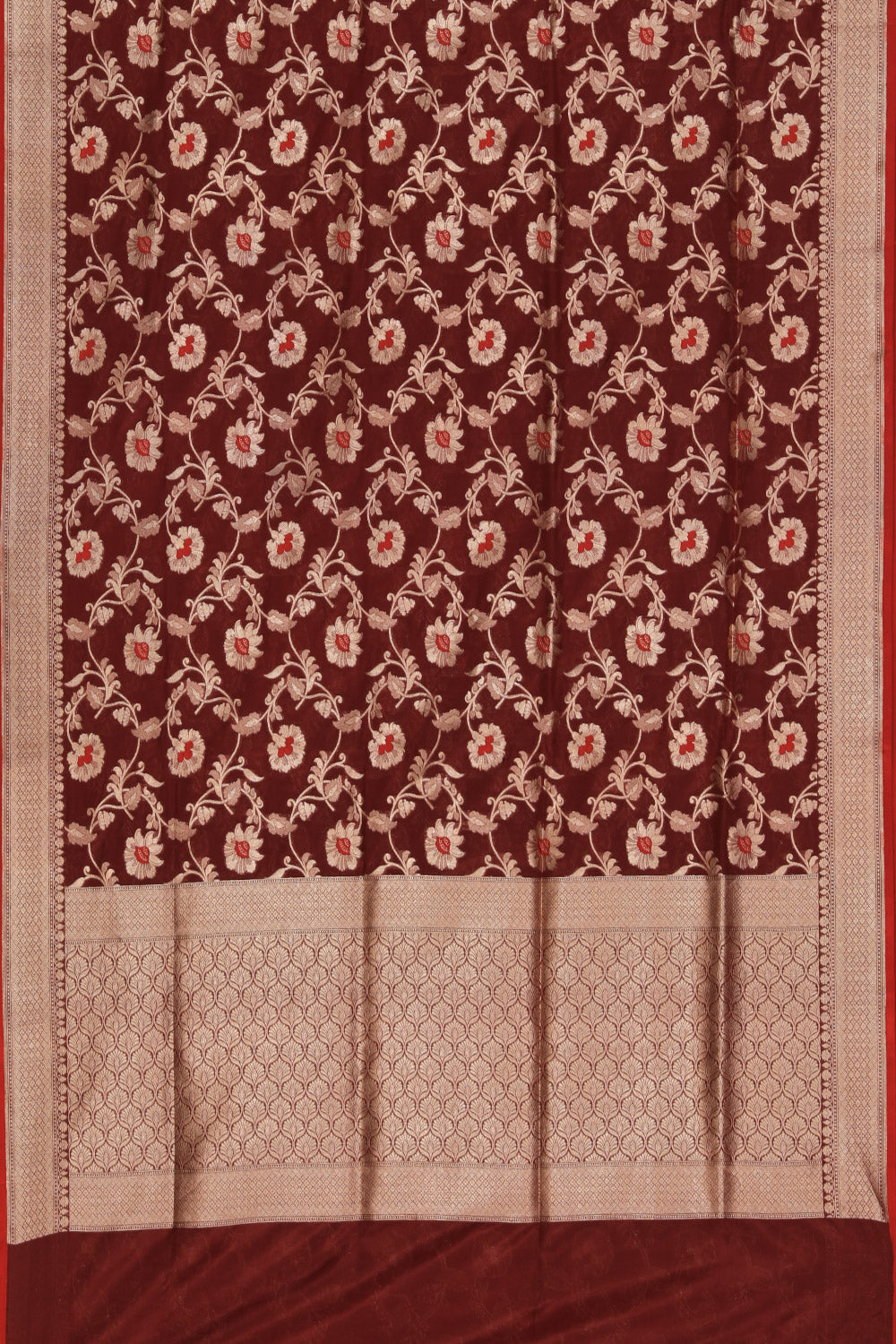 Image of Banarasi Silk Maroon Saree